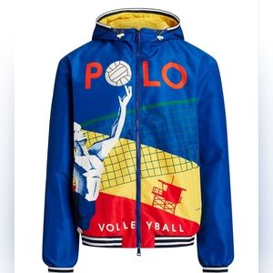 Polo Ralph Lauren Volleyball Graphic Print Hooded Jacket